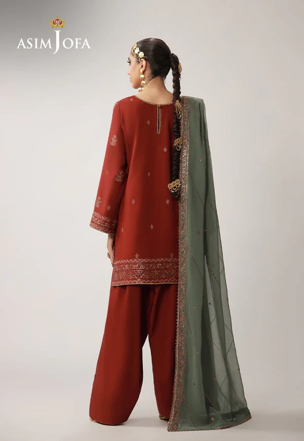 AJULO-05 Embroidered Boski Silk 3 Pcs - AJULO-05-UNS