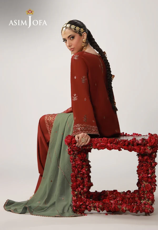 AJULO-05 Embroidered Boski Silk 3 Pcs - AJULO-05-UNS