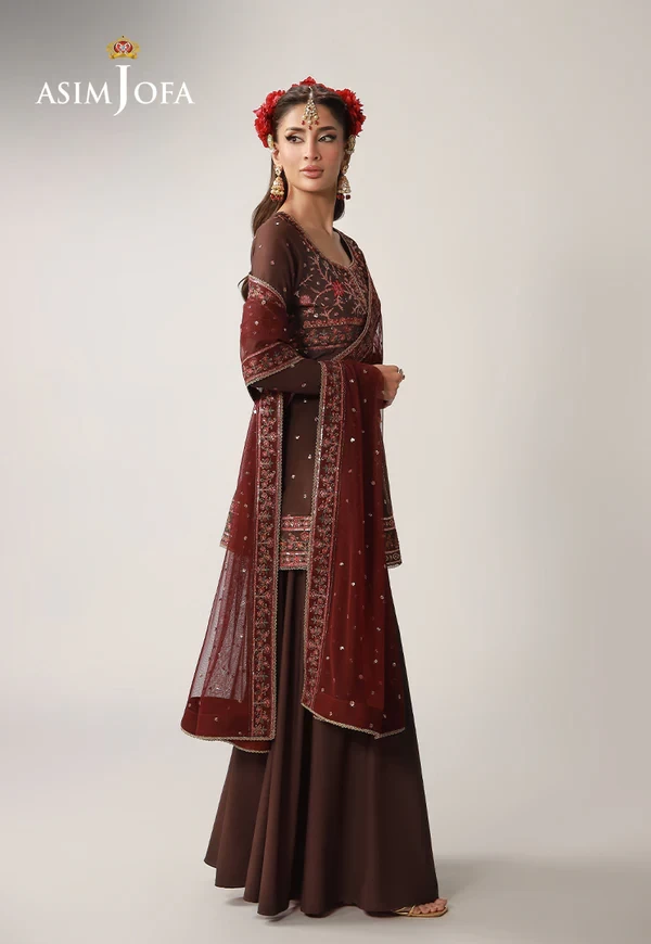 AJULO-07 Embroidered Silk 3 Pcs - AJULO-07-UNS