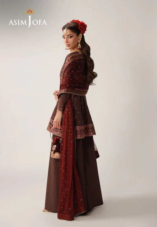 AJULO-07 Embroidered Silk 3 Pcs - AJULO-07-UNS