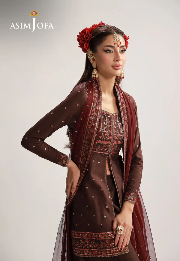 AJULO-07 Embroidered Silk 3 Pcs - AJULO-07-UNS