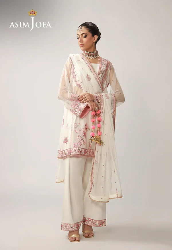AJULO-08 Embroidered Silk 3 Pcs - AJULO-08-UNS