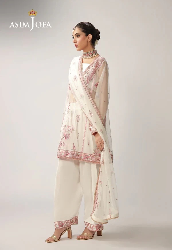 AJULO-08 Embroidered Silk 3 Pcs - AJULO-08-UNS