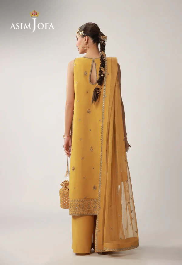 AJULO-09 Embroidered Boski Silk 3 Pcs -  AJULO-09-UNS