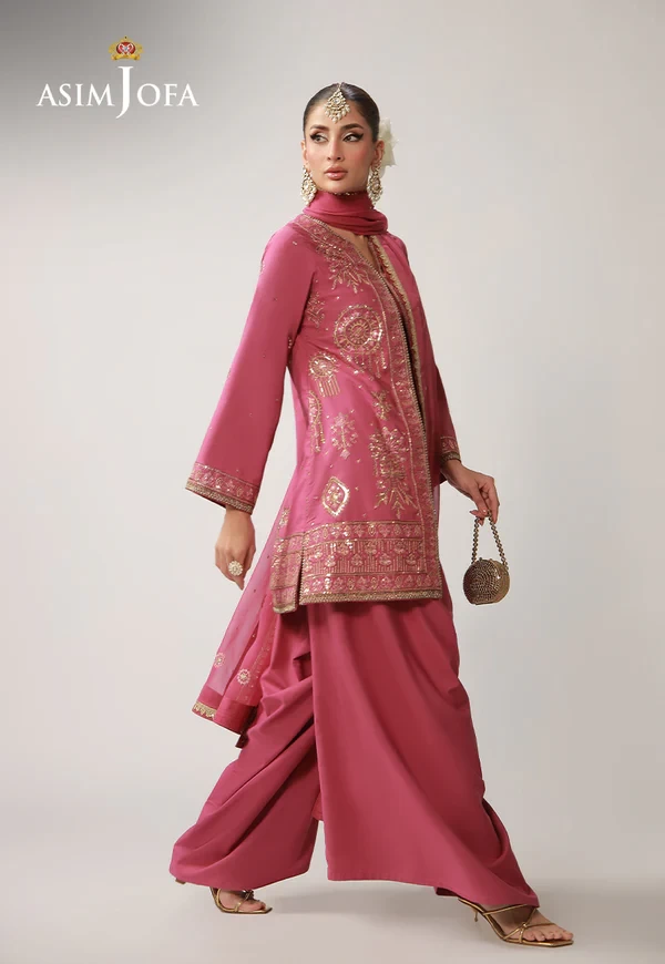 AJULO-10 Embroidered Boski Silk 3 Pcs - AJULO-10-UNS