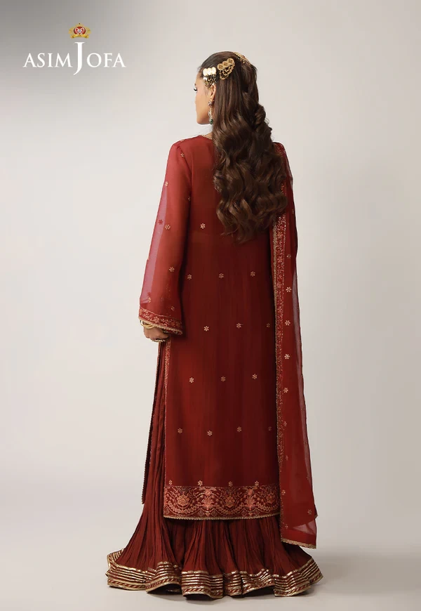 AJULO-11 Embroidered Chiffon 3 Pcs - AJULO-11-UNS