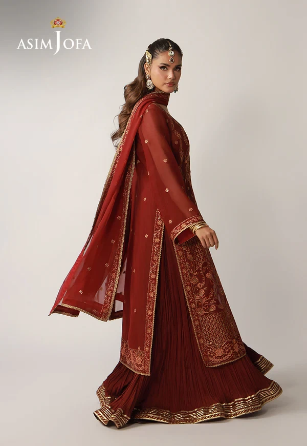 AJULO-11 Embroidered Chiffon 3 Pcs - AJULO-11-UNS