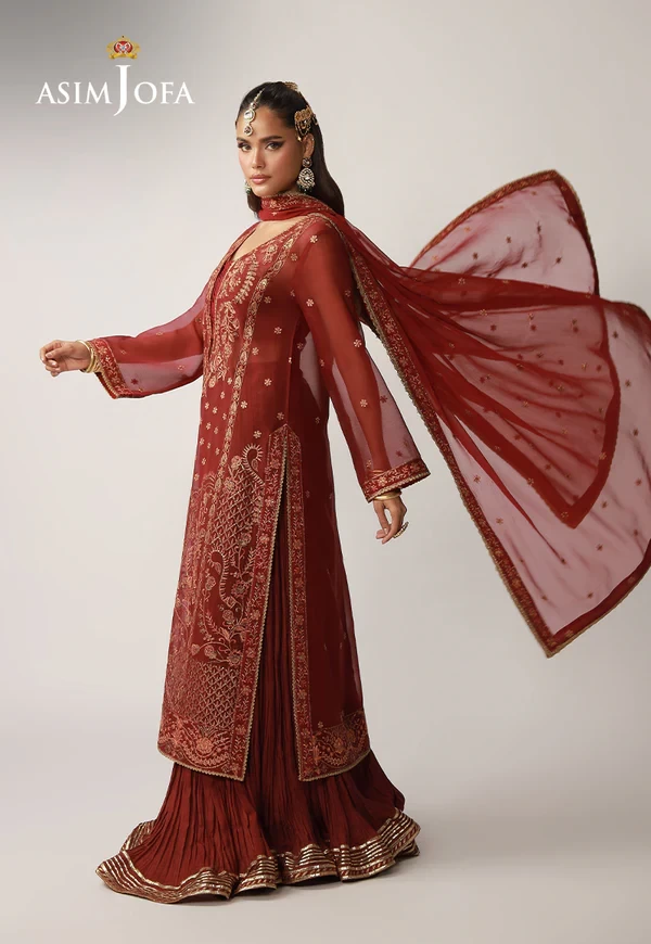 AJULO-11 Embroidered Chiffon 3 Pcs - AJULO-11-UNS