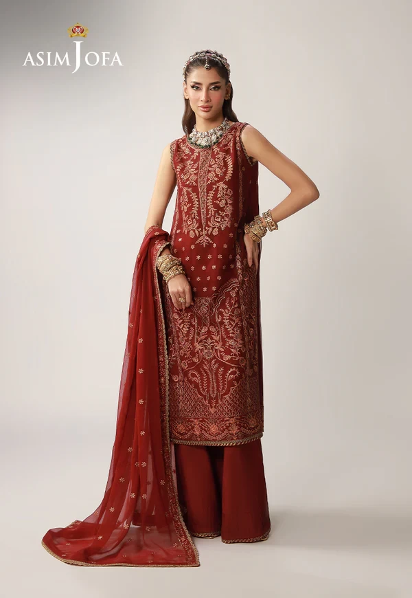 AJULO-11 Embroidered Chiffon 3 Pcs - AJULO-11-UNS