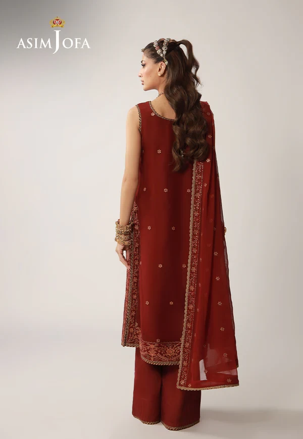 AJULO-11 Embroidered Chiffon 3 Pcs - AJULO-11-UNS