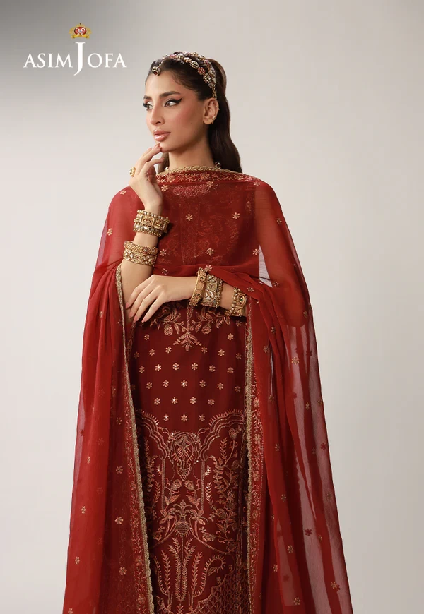 AJULO-11 Embroidered Chiffon 3 Pcs - AJULO-11-UNS