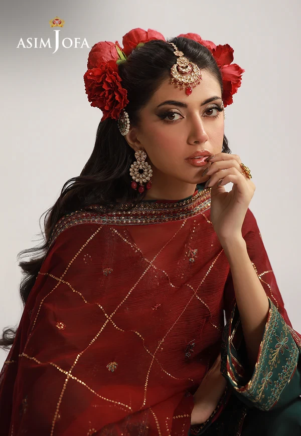AJULO-12 Embroidered Silk 3 Pcs - AJULO-12-UNS