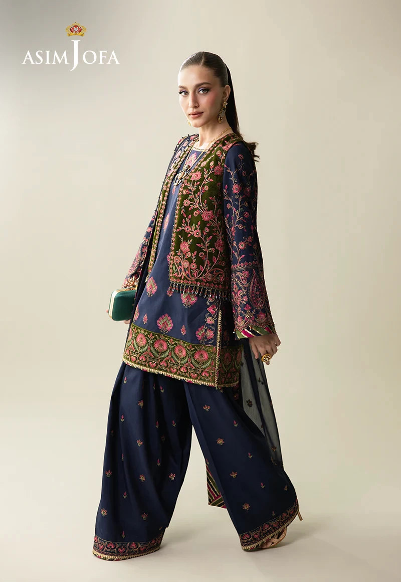 Embroidered Velvet  - SKU: AJULM-04-UNS