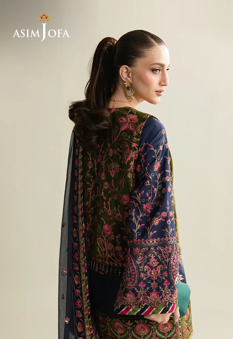 Embroidered Velvet  - SKU: AJULM-04-UNS