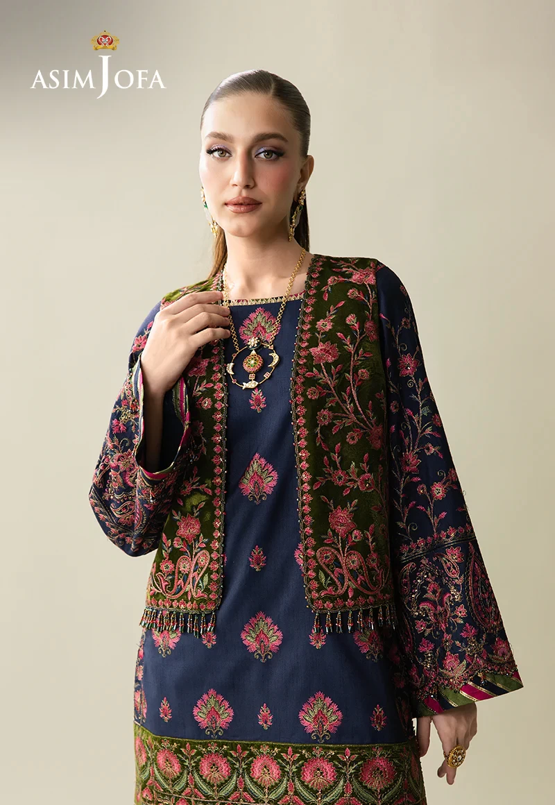 Embroidered Velvet  - SKU: AJULM-04-UNS