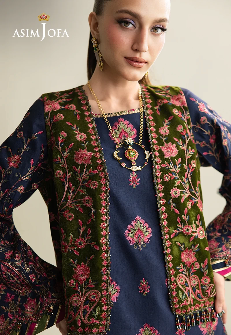 Embroidered Velvet  - SKU: AJULM-04-UNS