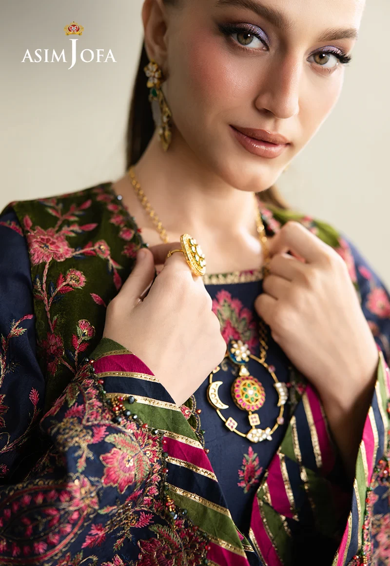 Embroidered Velvet  - SKU: AJULM-04-UNS