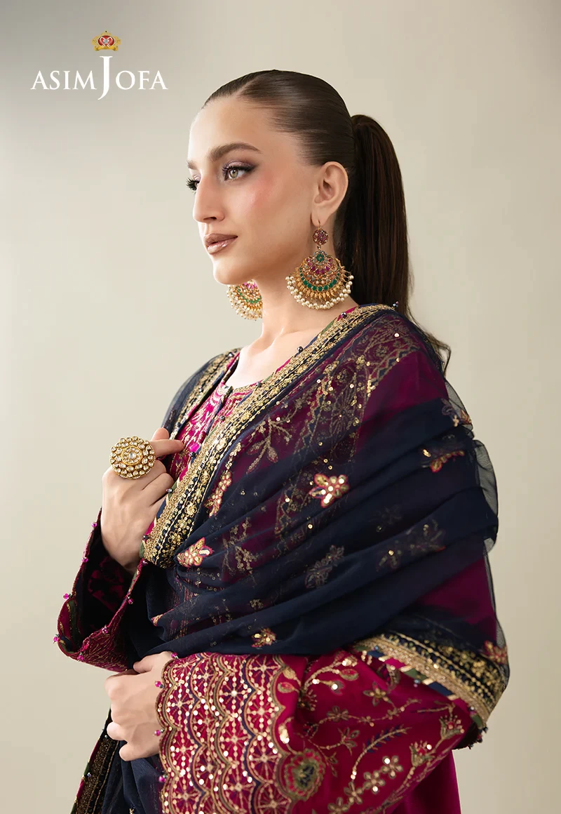 Embroidered Velvet  - SKU: AJULM-04-UNS