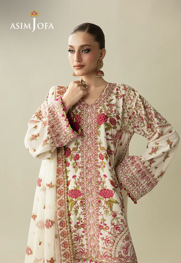 Embroidered Velvet - SKU: AJULM-06-UNS