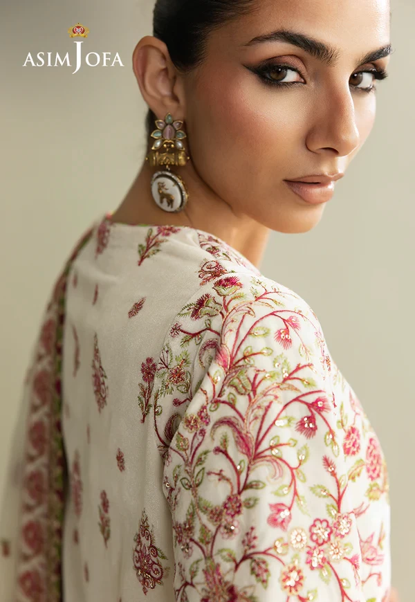 Embroidered Velvet - SKU: AJULM-06-UNS