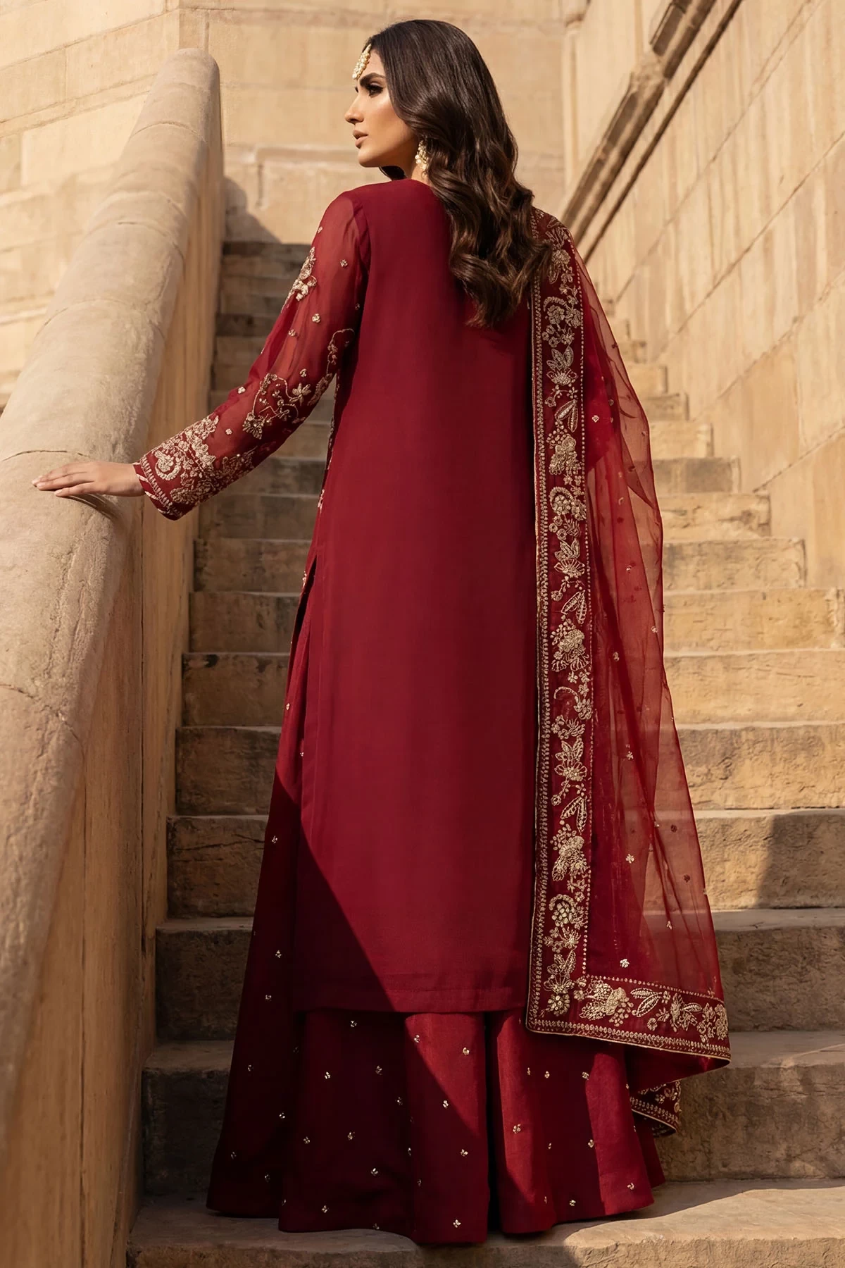 5740-AYRA EMBROIDERED CRINKLE CHIFFON - MWU05740-999-AYRA