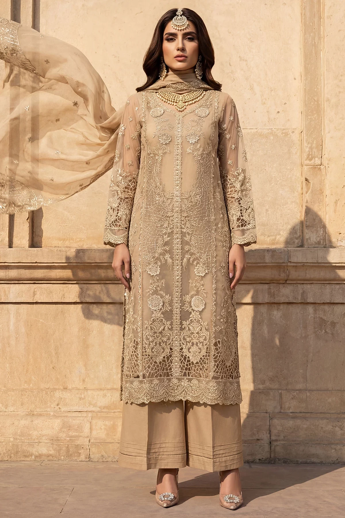 5741-ELARA EMBROIDERED ORGANZA - MWU05741-999-ELARA