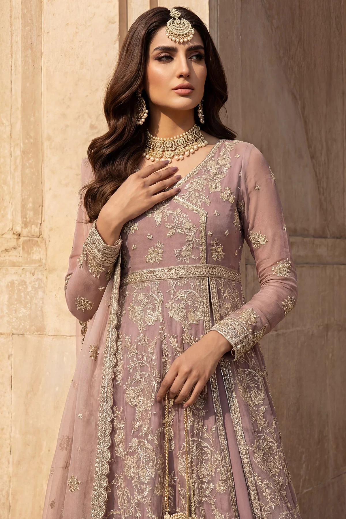 5744-SELENE EMBROIDERED CRINKLE CHIFFON - MWU05744-999-SELENE.