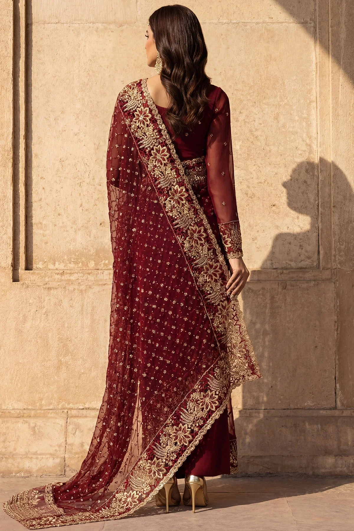 5746-ZURI EMBROIDERED CRINKLE CHIFFON - MWU05746-999-ZURI