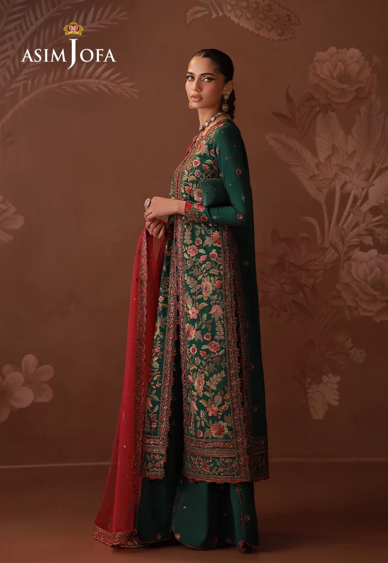 Embroidered Spun Raw Silk - AJULD-08-UNS