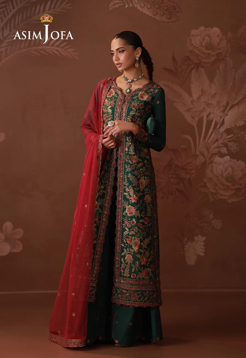 Embroidered Spun Raw Silk - AJULD-08-UNS