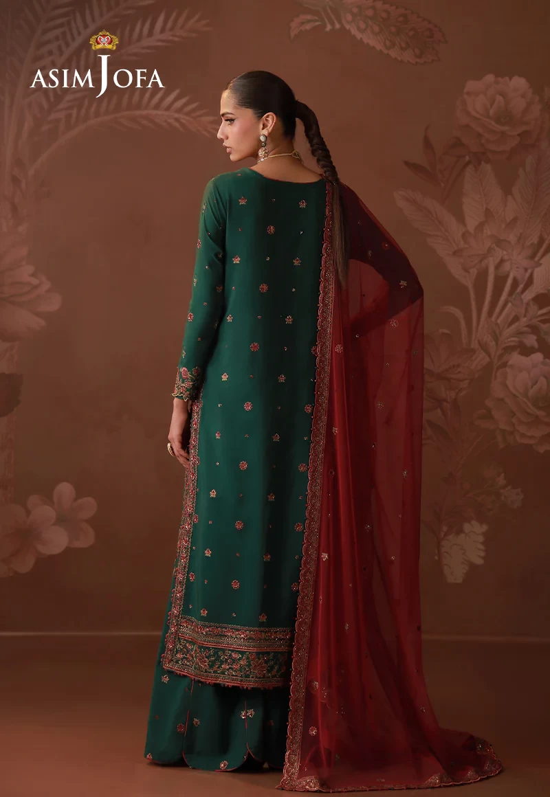 Embroidered Spun Raw Silk - AJULD-08-UNS