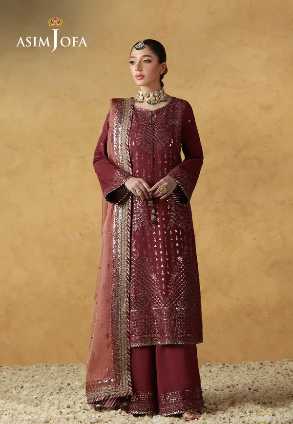 AJULN-07 Embroidered Cotton Silk - SKU: AJULN-07-UNS
