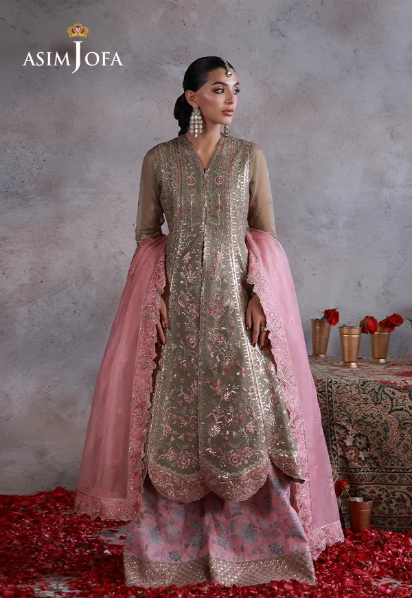 AJULN-02 Embroidered Javeria Net - SKU: AJULN-02-UNS