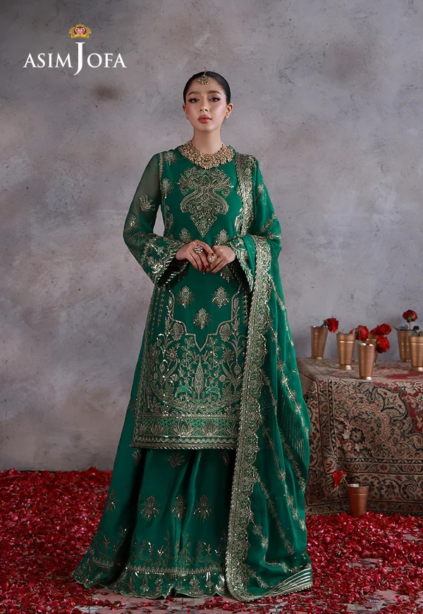 AJULN-16 Embroidered Chiffon  - SKU: AJULN-16-UNS