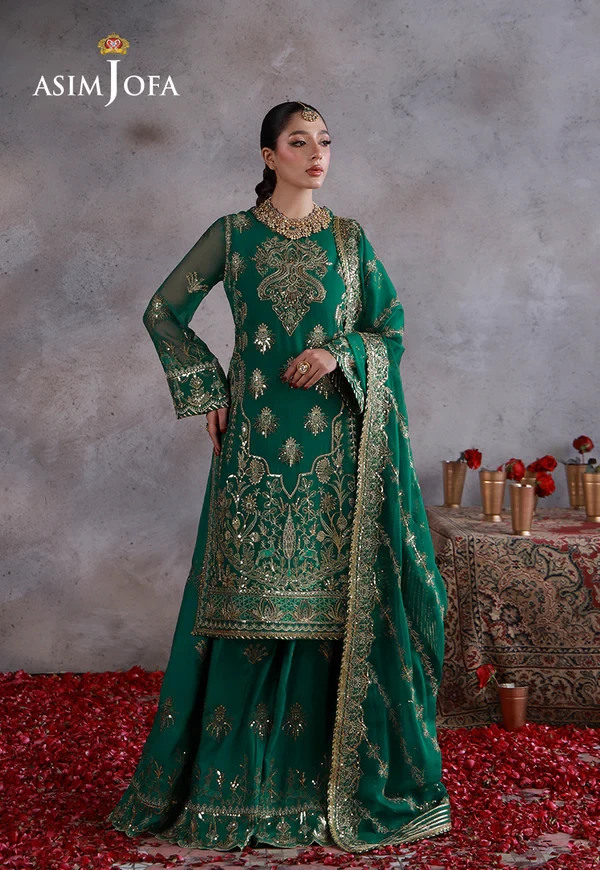 AJULN-16 Embroidered Chiffon  - SKU: AJULN-16-UNS