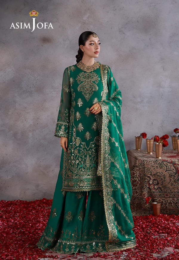 AJULN-16 Embroidered Chiffon  - SKU: AJULN-16-UNS