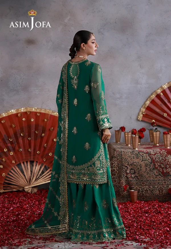 AJULN-16 Embroidered Chiffon  - SKU: AJULN-16-UNS