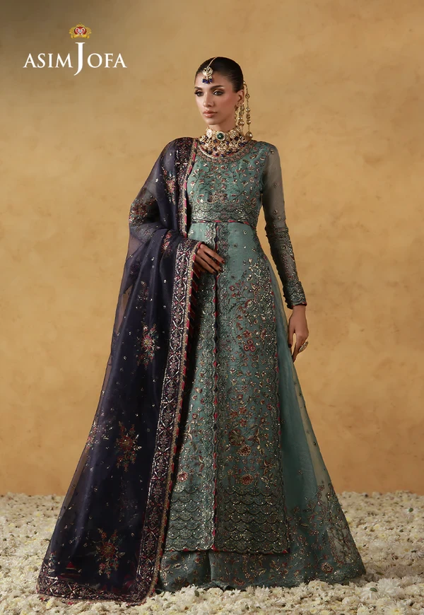 AJULN-05 Embroidered Javeria Net - SKU: AJULN-05-UNS