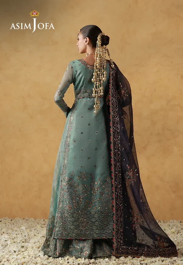 AJULN-05 Embroidered Javeria Net - SKU: AJULN-05-UNS