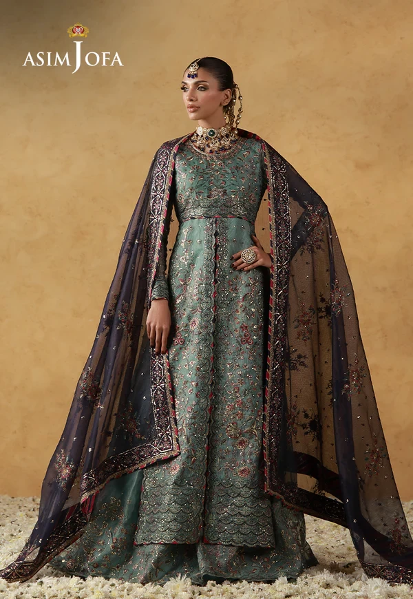 AJULN-05 Embroidered Javeria Net - SKU: AJULN-05-UNS