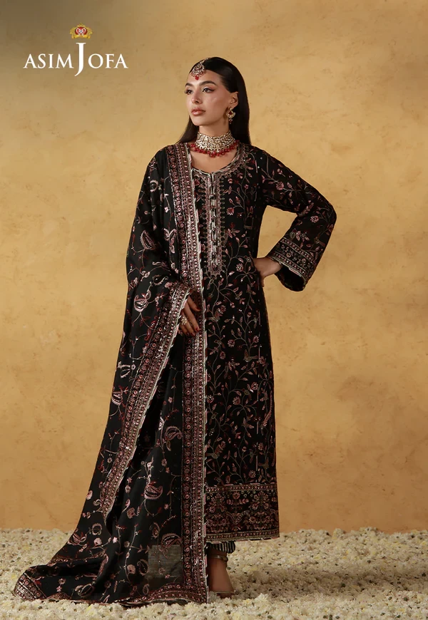 AJULN-09 Embroidered Cotton Net  - SKU: AJULN-09-UNS