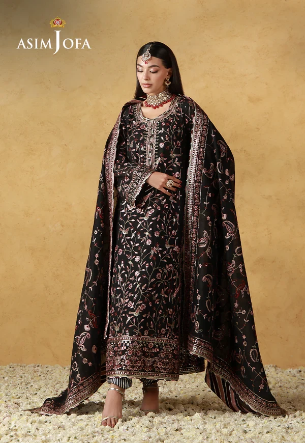 AJULN-09 Embroidered Cotton Net  - SKU: AJULN-09-UNS