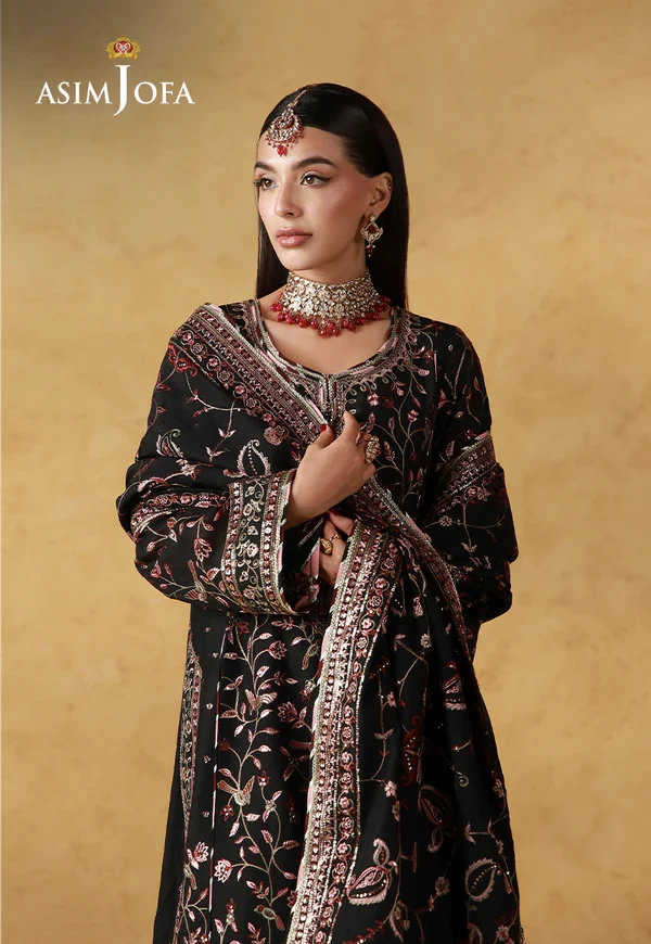 AJULN-09 Embroidered Cotton Net  - SKU: AJULN-09-UNS