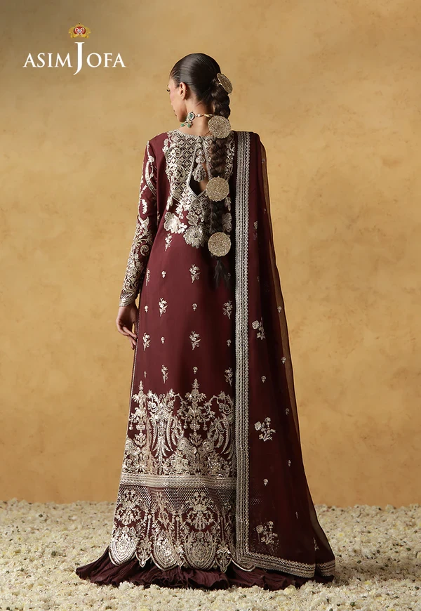 AJULN-17 Embroidered Raw Silk - SKU: AJULN-17-UNS