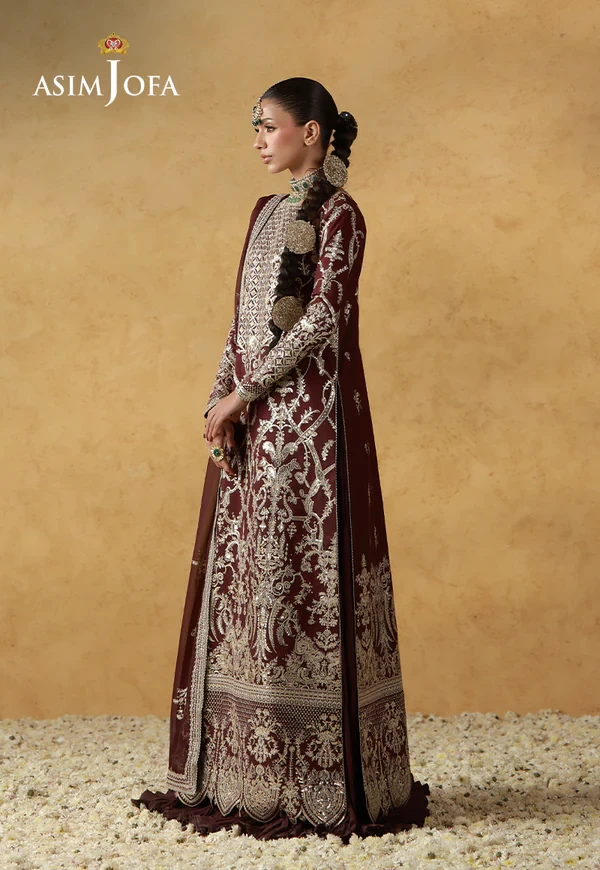 AJULN-17 Embroidered Raw Silk - SKU: AJULN-17-UNS