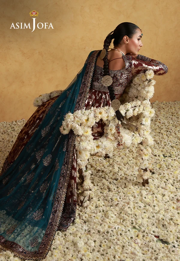 AJULN-18 Embroidered Banarasi - SKU: AJULN-18-UNS