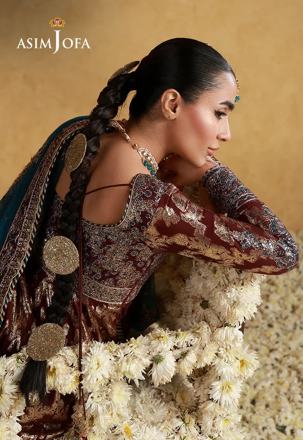 AJULN-18 Embroidered Banarasi - SKU: AJULN-18-UNS