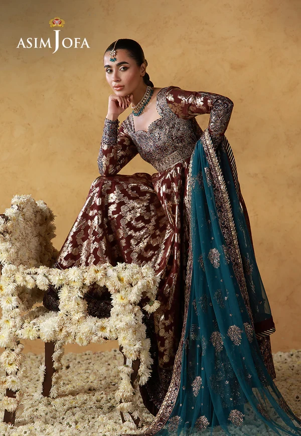 AJULN-18 Embroidered Banarasi - SKU: AJULN-18-UNS