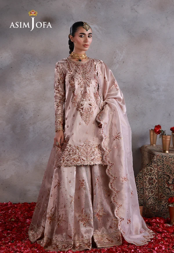 AJULN-15 Embroidered Zari Tissue Net - SKU: AJULN-15-UNS