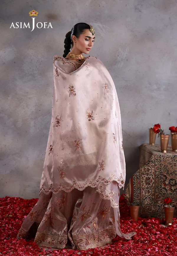AJULN-15 Embroidered Zari Tissue Net - SKU: AJULN-15-UNS